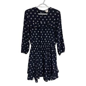 Shoshanna Floral Printed 100% Silk Layered Ruffled Dress Size 8